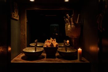 Luxurious cabin interior with leather seats and modern amenities on the Chapa Express Train Hanoi to Lao Cai Sapa