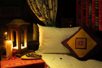 Luxurious cabin interior with leather seats and modern amenities on the Chapa Express Train Hanoi to Lao Cai Sapa