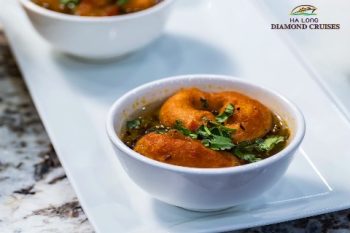 Vegetarian Dish on Diamond Daily Cruise Ha Long Bay