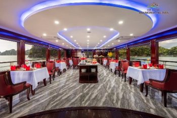 Luxurious Dining Area on Diamond Daily Cruise Ha Long Bay