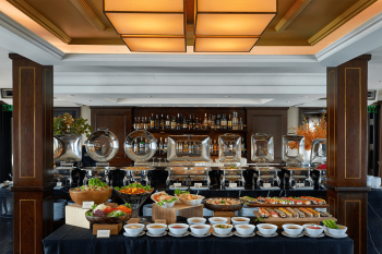 Luxurious buffet setup on Paradise Elegance Cruise, Halong Bay