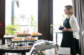 Guest enjoying the dessert buffet on Orchid Classic Cruise