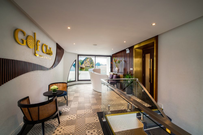 Stellar of the Seas Cruise golf club registration room Vietnam tour private trip transfer car Halong Bay tours Luxco Travel