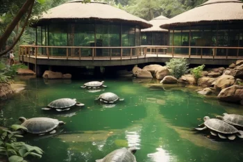Lush greenery and wildlife at Cuc Phuong National Park, showcasing Vietnam's natural beauty.