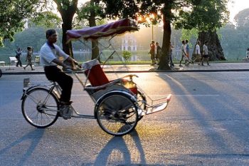 Little Paris in Hanoi Tour cyclo Hoan Kiem Lake Vietnam LuxcoTravels French architecture scenic ride