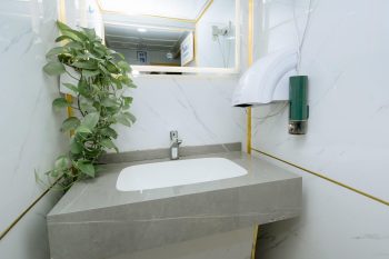 Luxurious cabin interior with leather seats and modern amenities on the Laman Express Train Hanoi to Lao Cai Sapa